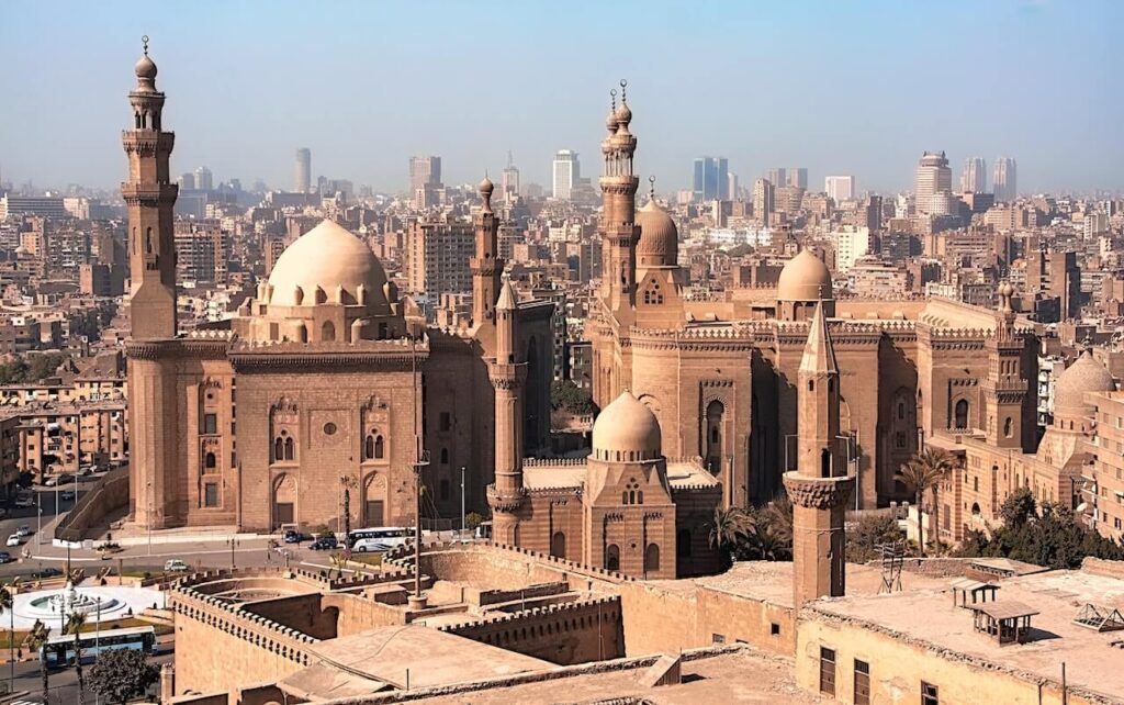 Les bâtiments historiques du Caire vus du ciel