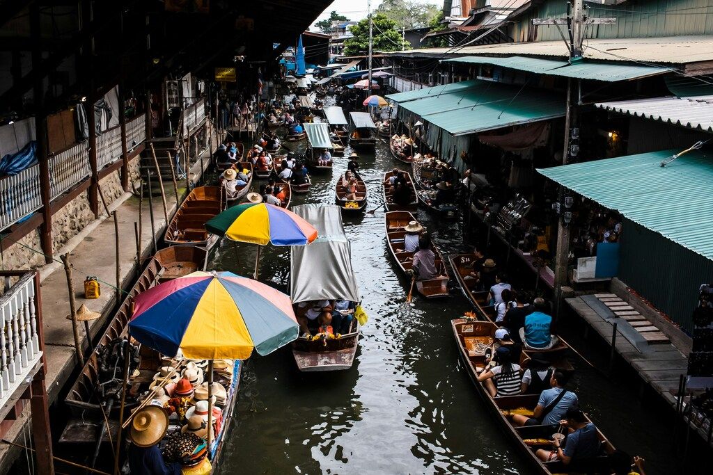 Le Marché flottant de Damnoen Saduak